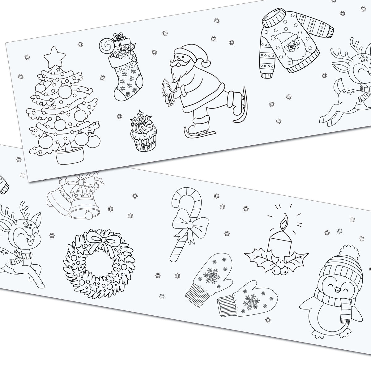 Christmas Coloring Scroll - 10ft | Holiday Stocking Stuffer