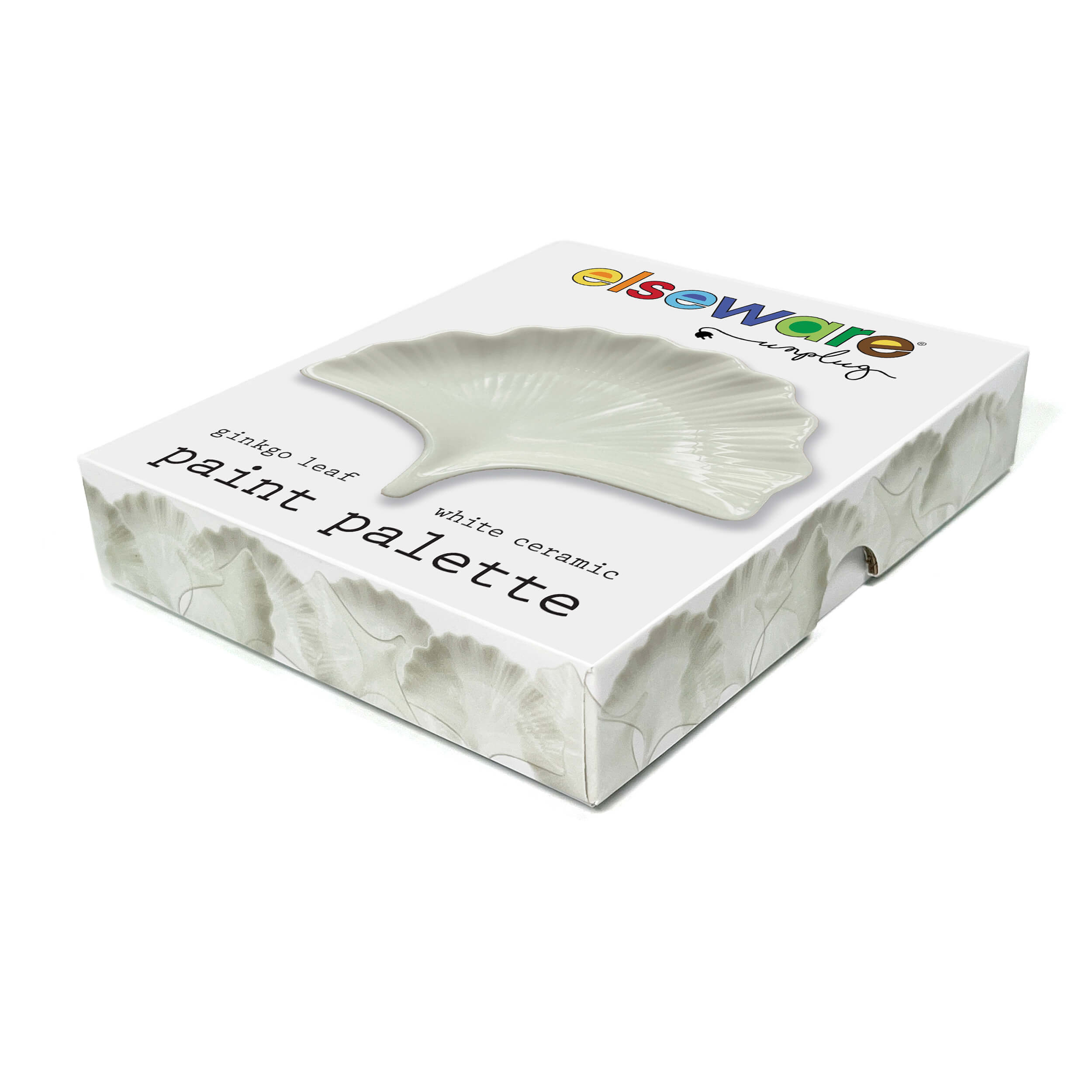 White ceramic paint palette in packaging with 'elseware' branding on a white background