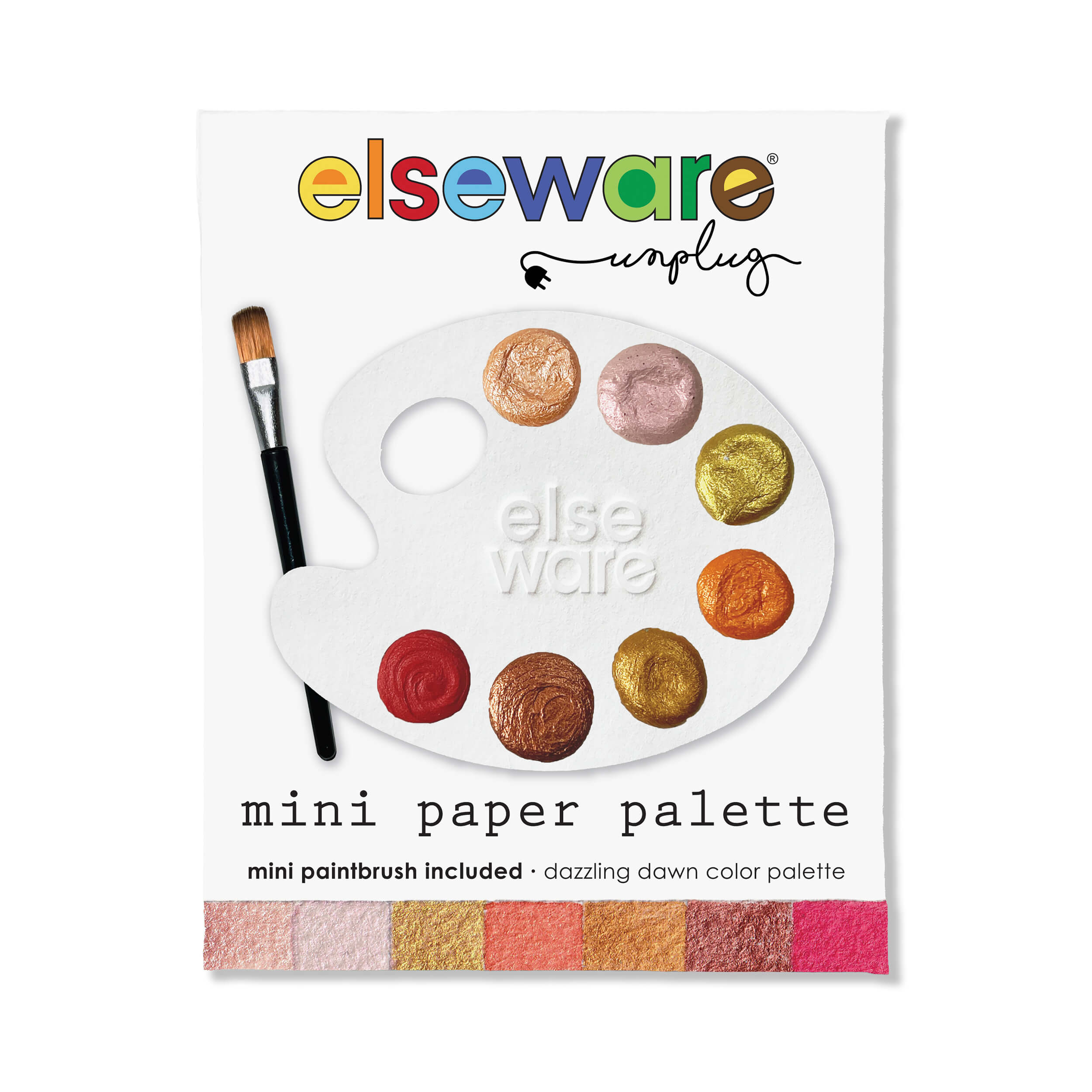 Mini Watercolor Paper Palettes - Singles w/Mini Paintbrush