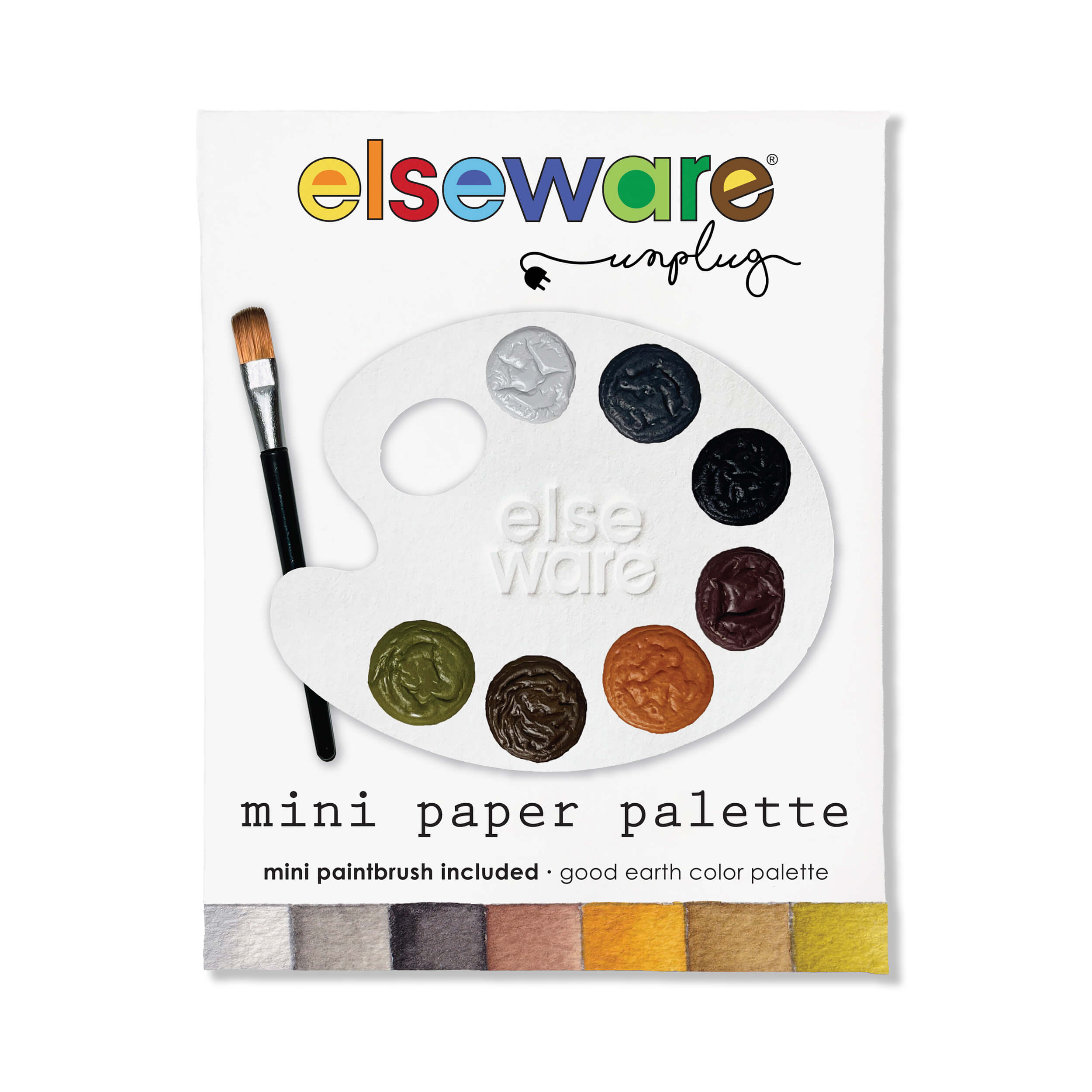 Mini Watercolor Paper Palettes - Singles w/Mini Paintbrush