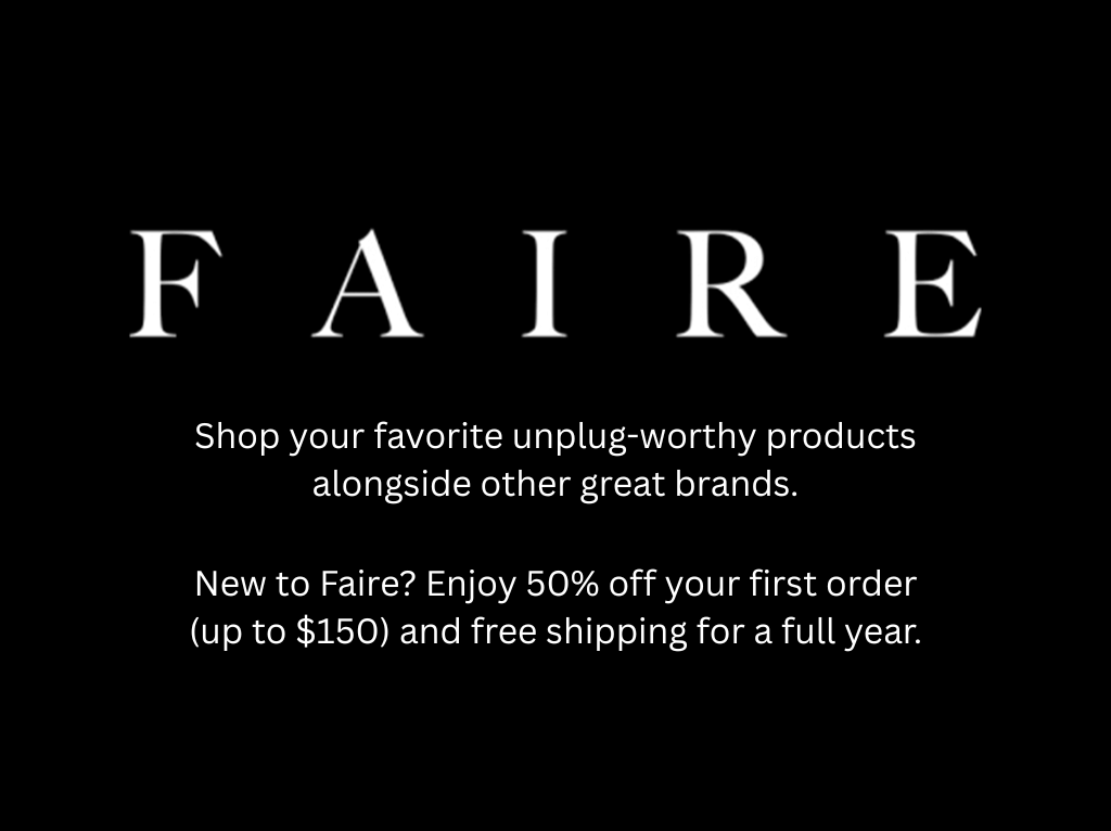 Promotional text for Faire on a black background