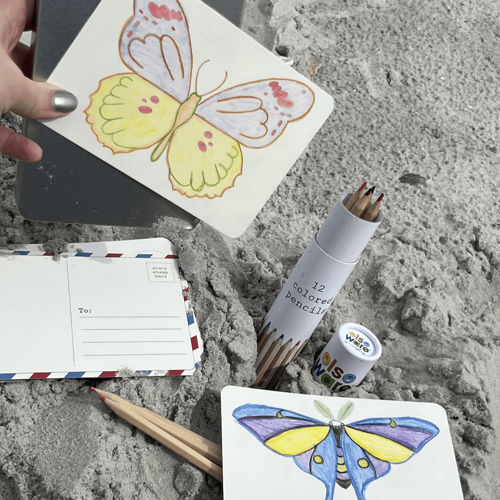 Coloring Postcards w/ 6 Designs (30 cards)