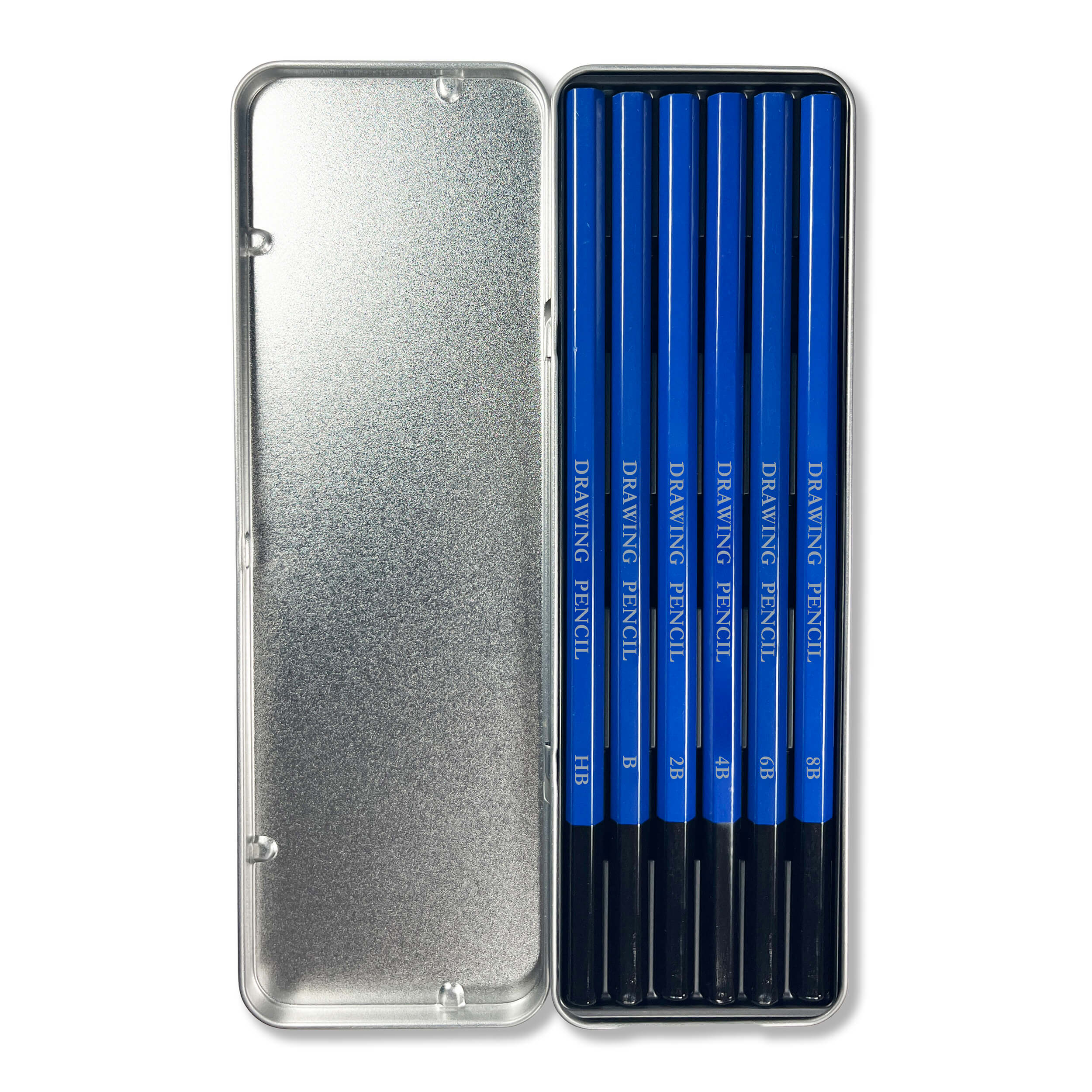 Drawing Pencils - Artist Quality - Protective Tin - Set of 6