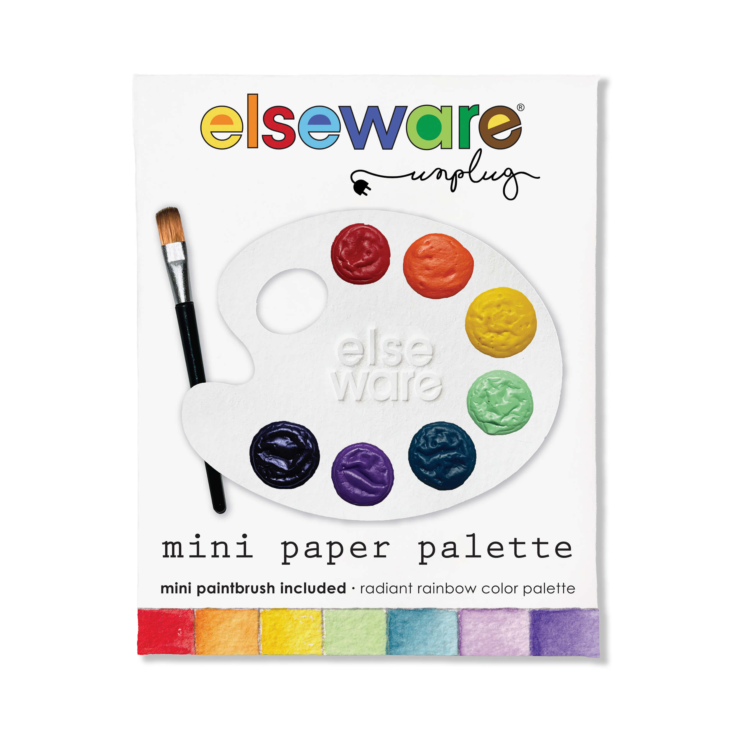 Mini Watercolor Paper Palettes - Singles w/Mini Paintbrush