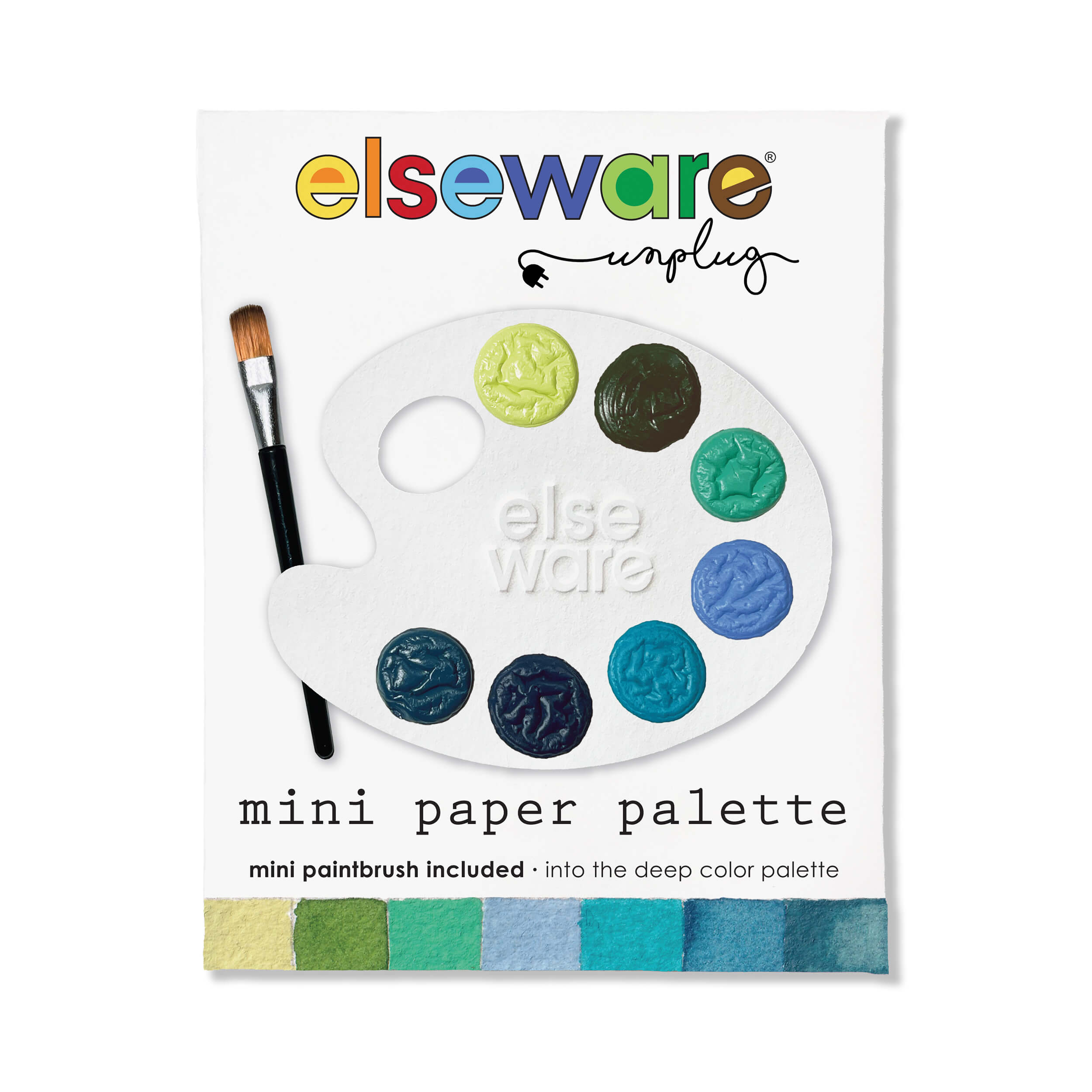 Mini Watercolor Paper Palettes - Singles w/Mini Paintbrush