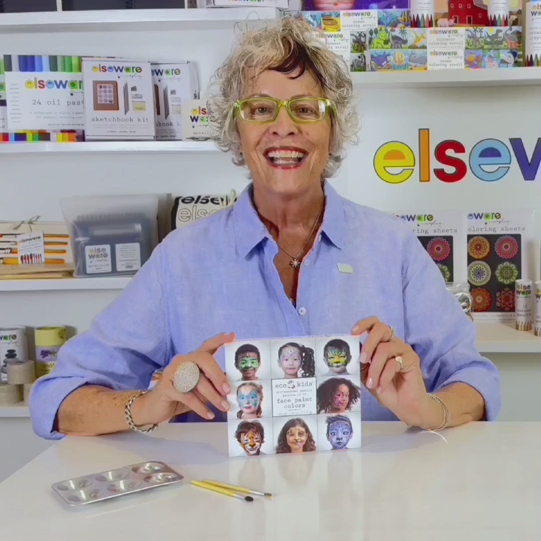 Wisdom Granny from Elseware Unplug demonstrates how to apply our safe non-toxic face paint during a step by step how to video.