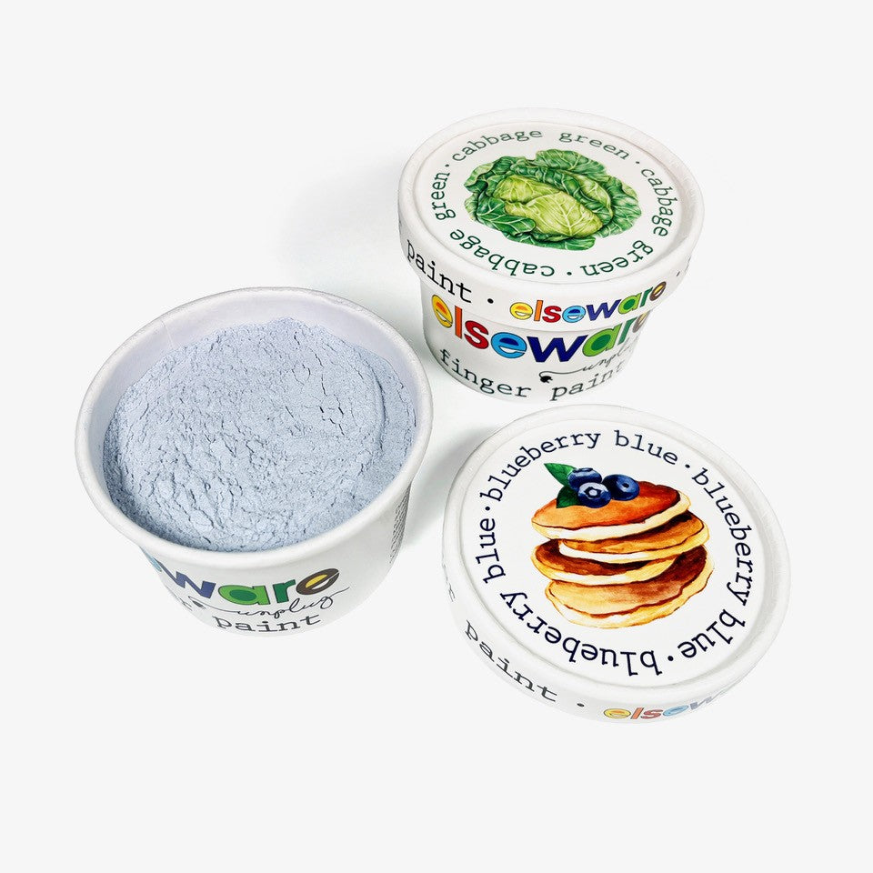 Blue paint in a container with Elsaworld branding on a white background